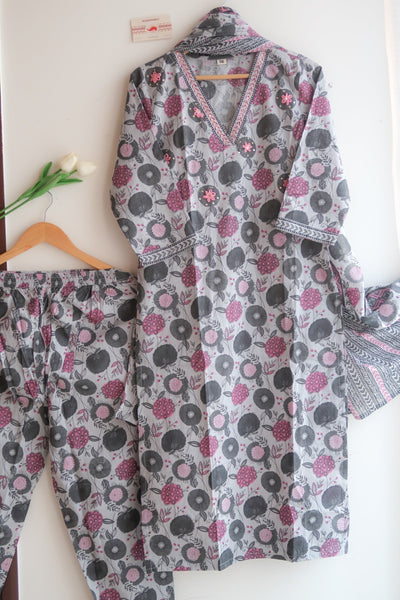 Grey Harmony Petals Suit Set - EOFY SALE
