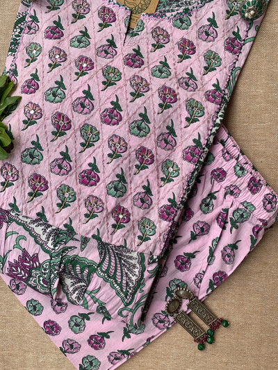 "Indu" Cotton Kurta with Pants (2pc)