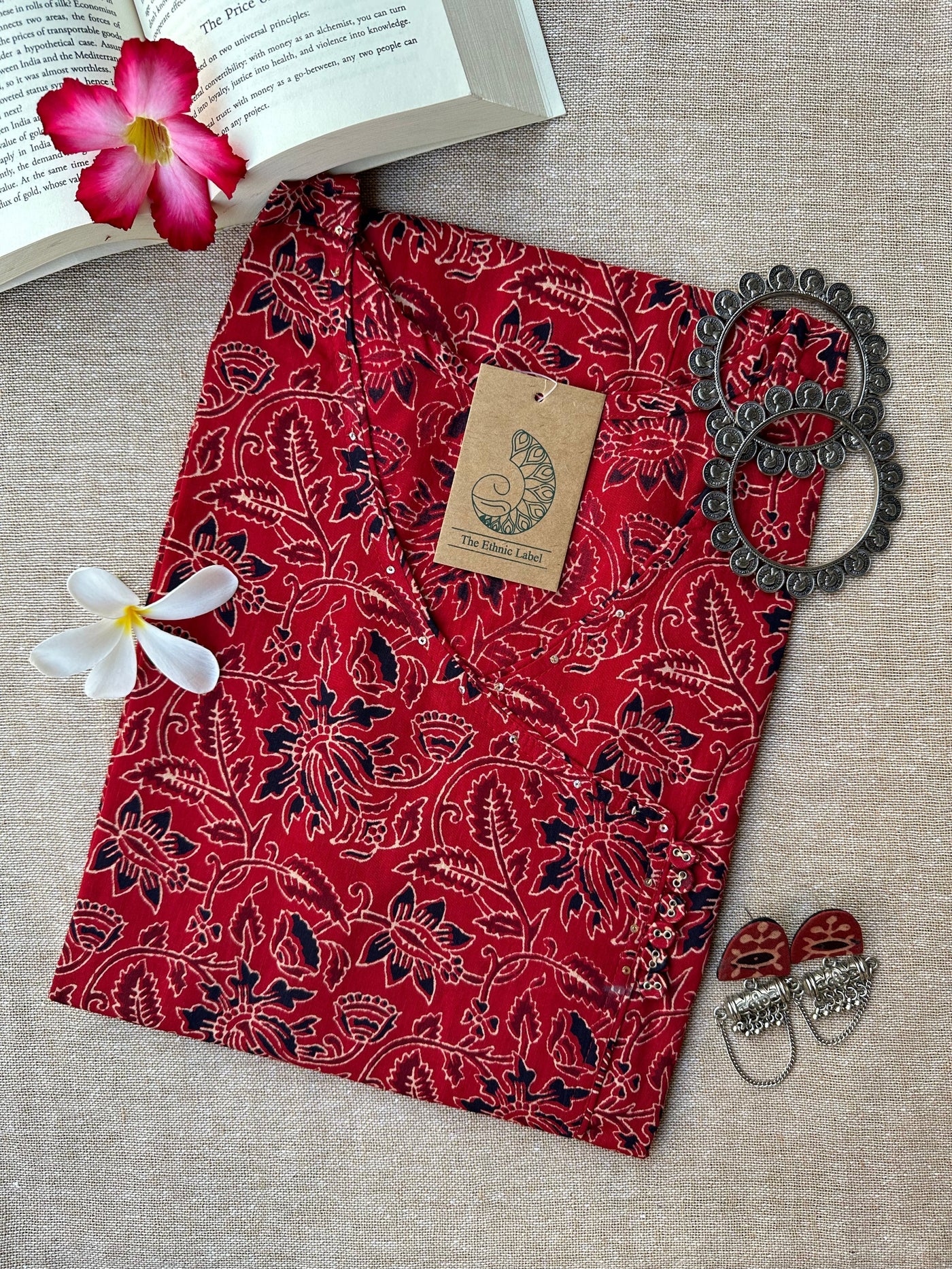 "Rakhi" Angrakha Jaal cotton Kurta