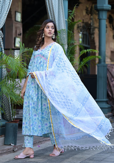 Floral Premium Cotton Suit Set